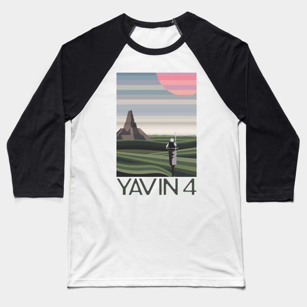 Visit Yavin 4! Baseball T-Shirt by RocketPopInc